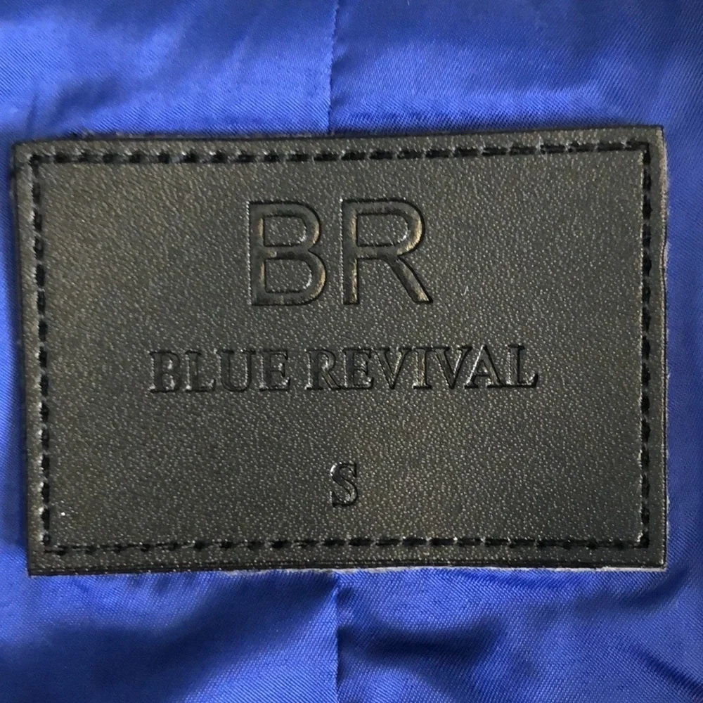 BLUE REVIVAL MIX DENIM HELEN BLAZER IN TWEED BLAZER SIZE S